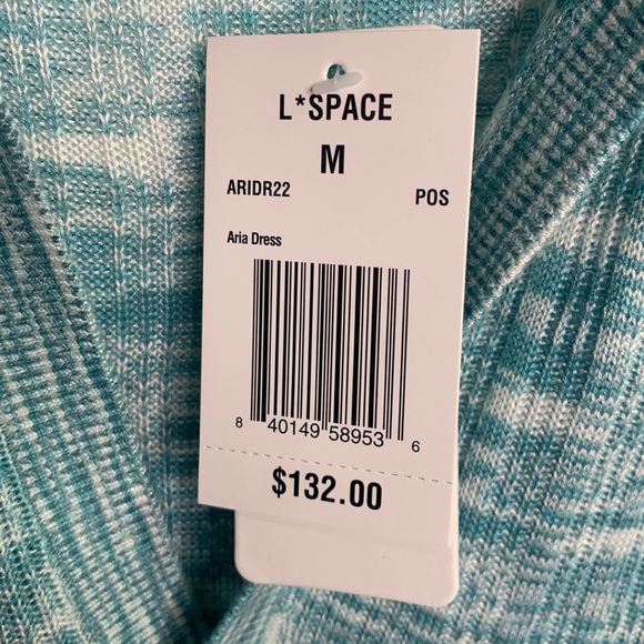 L* space Revolve Aria Long Sleeve Collared Bodycon Knit Dress Sky New W-304 Sz M - Picture 9 of 13